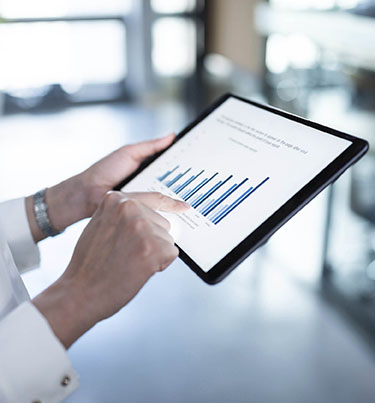 Woman holding tablet