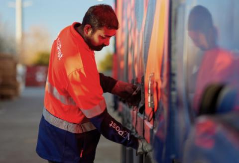 NZ Post driver and van