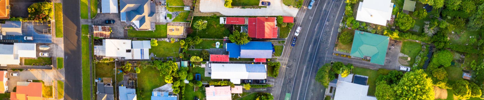 Birds eye view of neighbourhood