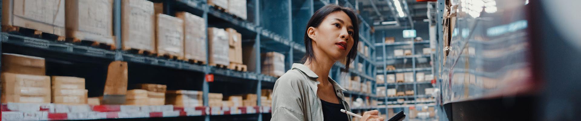 Retailer in warehouse
