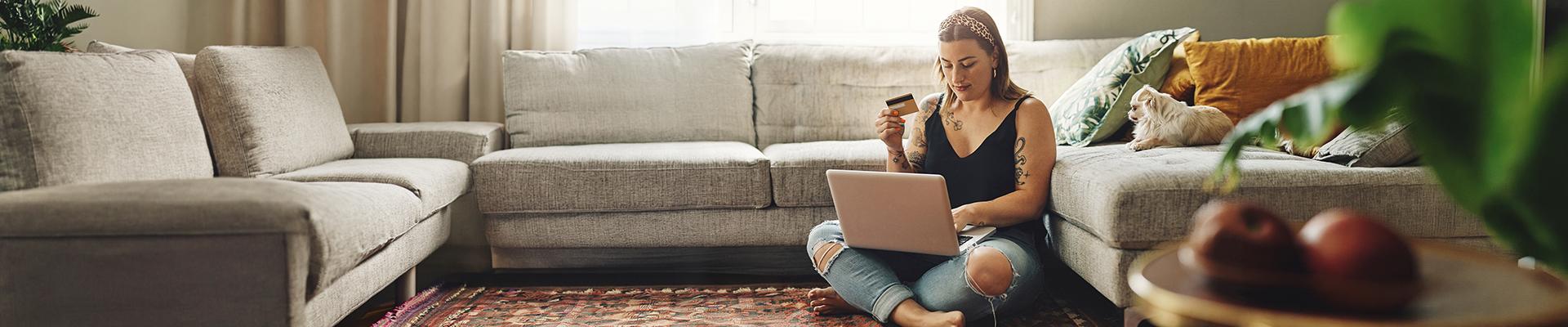 woman shopping online